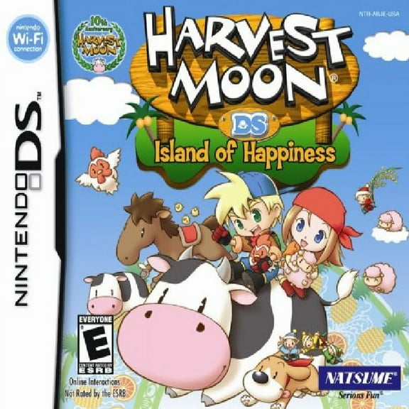 Restored Harvest Moon DS: Island of Happiness (Nintendo DS, 2008) Farming Game (Refurbished)