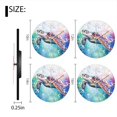 thumbnail image 2 of Decorative Round Wall Clocks Non-Ticking Silent Battery Operated Clocks with Photo for Bedroom,Living Room-Sea Turtle Ocean Wildlife Watercolor Print(10inch), 2 of 4