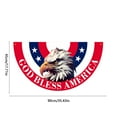 thumbnail image 2 of Red White Blue Bunting Flag, Eagle God Bless American Bunting, 4th of July, Home of The Brave, Independence Day, Memorial Day, Outdoor and Indoor, 2 of 6