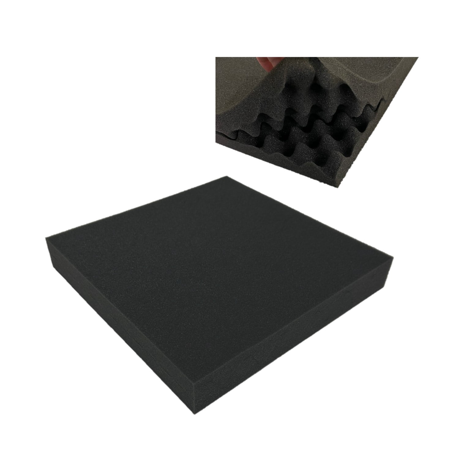 Bookishbunny 20 pk Acoustic Foam Egg Crate Panel Wall Tile Audio Home Studio Deadening Soundproofing 12x12x1.5