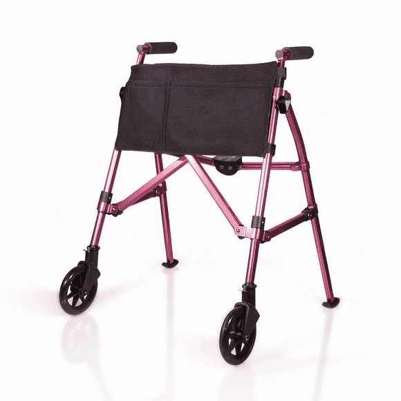 Stander EZ Fold-N-Go Short Walker, two Wheel Lightweight Junior Folding Walker