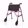 Stander EZ Fold-N-Go Short Walker, Lightweight Junior Folding Walker, Rose