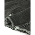 thumbnail image 5 of DARING DIVA Women's Frayed Distressed Washed Denim Jacket XS Black, 5 of 6