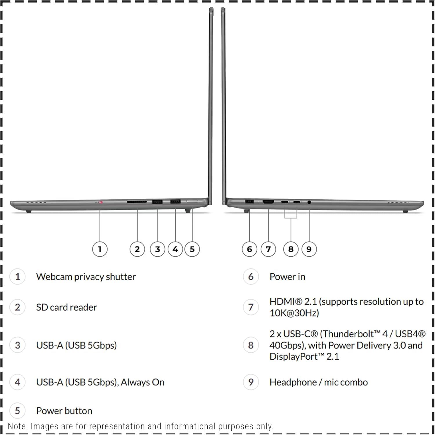 Lenovo Yoga Pro 9i Laptop, Intel Ultra 9-285H, 32 GB LPDDR5x RAM, 4 TB PCIe SSD, 16" 3.2K (3200x2000) OLED Touchscreen, Nvidia G-Force RTX 5060, Backlit Keyboard, W11 Pro, Luna Grey