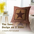 thumbnail image 6 of Primitive Throw Pillow Covers 16x16 Inch Western Star Pillowcase Cushion Cover Vintage Home Decor Pillow Case Red \u200bCheck Star Cotton Pillow Cover for Couch,Set of 2, 6 of 7