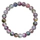 thumbnail image 2 of Pulsera de cristal colorida con turmalina natural, pulsera con cuentas de piedra natural, pulsera elástica para ansiedad y estrés, 2 of 6