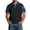 Dark Gray, variant on Mens Denim Top Western Cowboy Polo Shirts Denim Patchwork Button up Short Sleeve Casual Trendy Shirts