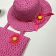 thumbnail image 4 of Girls Tea Party Straw Sun Hat and Purse Kids Party Birthday Travel Gift Red One Size, 4 of 5