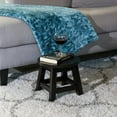 thumbnail image 3 of Newboti Furniture Carved Wooden Step Stool, Maple Leaf, Espresso 18340, 3 of 6