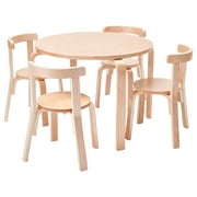 ECR4Kids Bentwood Curved Back Chair and Table Set, Kids Furniture, Daycares and Classrooms, Assorted