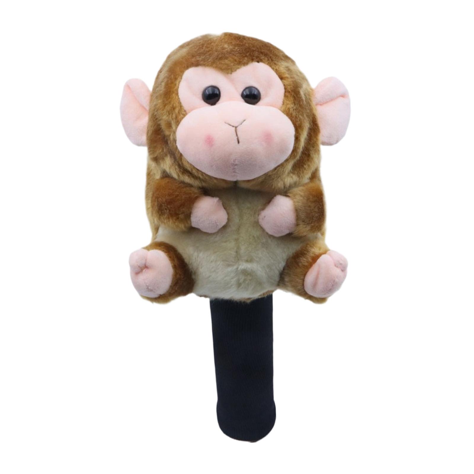 funtasica Golf Club Head Cover Animal Golf Club Headcover Adorable Funny Golf Head Cover Anti Scratch Protection Sleeve for Golfer Present Suitable for Tr Driver Monkey
