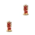 thumbnail image 1 of Matsuzay Home Office Hotel Cúpula de flores románticas con base de Decoración de de Adorno brillante Regalo de cumpleaños Rojo Rojo 2Conjunto, 1 of 6