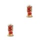 thumbnail image 2 of Advancent Cúpula de flores para Hotel en casa con Base de decoración de cadena de luz portátil de escritorio adorno brillante regalo de Rojo 2piezas, 2 of 6