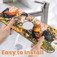 thumbnail image 4 of Farmyard Rooster Faucet Mats for Kitchen Sink Splash Guard & Drying Mat 14.96*5.51inch（38*14cm) - Quick-Dry, Non-Slip Natural Rubber,  Fit for Kitchen & Bathroom Sinks, Ideal Housewarming Gift, 4 of 8