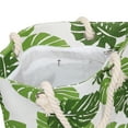 thumbnail image 3 of Premium Large Leaves Print Cotton Canvas Tote Shoulder Bag Handbag, 3 of 3