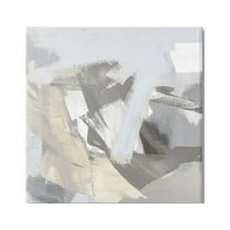 Stupell Industries Grey Subtle Painting Abstract Painting Gallery Wrapped Canvas Art Print Wall Art, 24 x 24