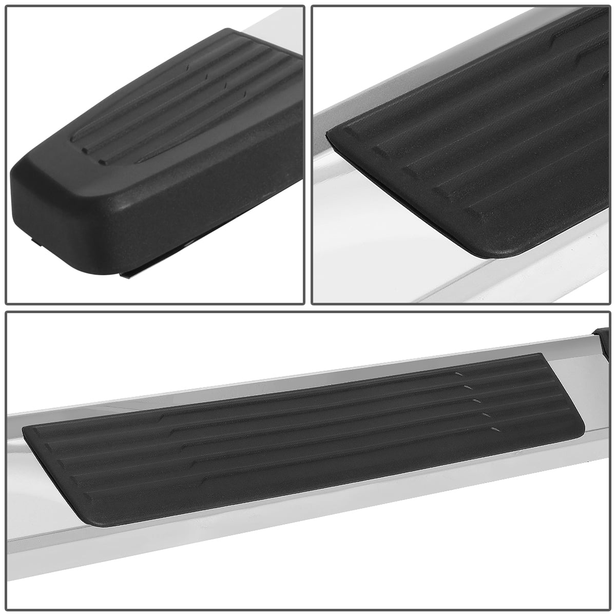 DNA Motoring 6" OD Flat Side Step Nerf Bars Running Boards for 15-22 Ford F150-F350 Super Crew Cab