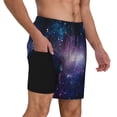 thumbnail image 2 of Balery Planets Stars And Galaxies1 Bañador para hombre, shorts de playa de secado rápido con entrepierna y forro de compresión-X-Large, 2 of 6