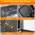 thumbnail image 6 of FOUKUS Electric Grill Brush: Bristle Free Grill Cleaner with Back-and-Forth Power Scrubber, 600°F Heat Resistant Electric BBQ Grill Brush Cordless, 4 Hour Runtime for Gas Charcoal Pellet Grills, 6 of 7