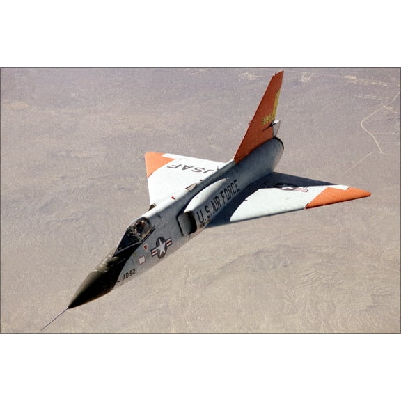 24"x36" Gallery Poster, Eclipse program QF-106 aircraft in flight f-106 delta dart p2