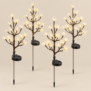4 Pack Solar Garden Lights Outdoor Solar Lights Outdoor Flowers