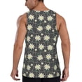 thumbnail image 3 of Fotbe Daisies Flowers Pattern Men's Quick Dry Workout Tank Top Gym Muscle Tee Fitness Bodybuilding Sleeveless T Shirt Breathable Workout Shirt-X-Large, 3 of 9