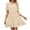 Apricot, variant on EASYBRAUS Women V Neck Summer A Line Dress Loose Fit Elastic Waist Casual Midi Dress