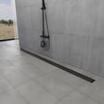 thumbnail image 2 of Kingston Brass BSF6020 Watercourse 60-Inch Stainless Steel Linear Shower Drain with Reversible Tile Insert and Flat Grate in Matte Black, 2 of 8