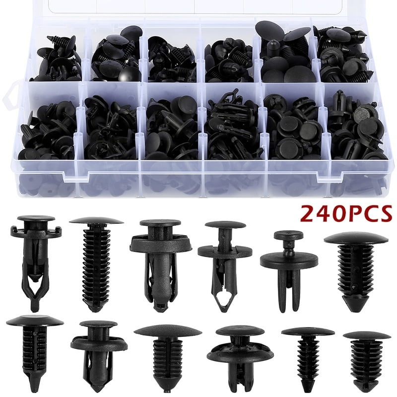 240pcs Car Spare Parts Plastic Car Body Push Pin Rivet Fastener Trim