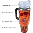 thumbnail image 3 of 40 oz Giraffe Tumbler with Handle and Straw, Travel Mug Water Bottle, Stainless Steel Insulated Cup with Lid and Straw, Birthday Christmas Gifts, 3 of 6