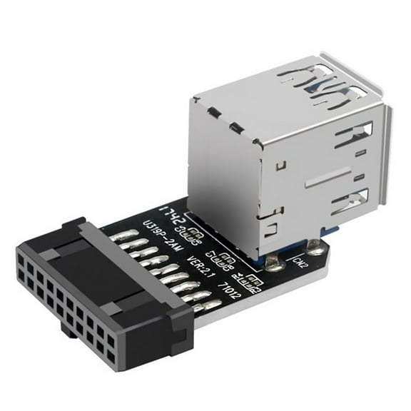 USB Adapter for Motherboard, Vertical USB 3.0 19PIN / 20PIN Connector Internal Header to USB 3.0 Header Adapter