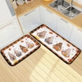 thumbnail image 2 of Autumn Gnome Orange Check Kitchen Mats Fall Maples Buffalo Plaid Kitchen Rugs Runner Laundry Rug Non Slip Doormats Soft Floor Door Mats Carpet Home Decor Set of 2, 2 of 6