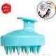 thumbnail image 1 of Hair Brush Blue Anti-Dandruff Silicone Massage Brush Round Hair Brush, 1 of 5