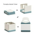 thumbnail image 3 of Portable Toilet Foldable Strong Load Bearing Mobile Bedside Commode Chair With Wide Seat For Adults Elderly Pregnancy, 3 of 5
