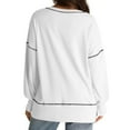 thumbnail image 7 of Kaemgyyd Oversized Sweatshirt for Women Crewneck High Low Hem Tunic Tops Long Sleeve Fall Pullover Trendy Clothes, 7 of 7