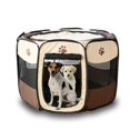 thumbnail image 3 of ZHAOCHENG Tienda de campaña plegable portátil para mascotas, jaula para perros, color marrón, XL: 114 x 114 x 58 cm, 3 of 5