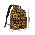 thumbnail image 2 of Goofa Sunflowers And Bww Pattern Comfortable Student Backpack - Ergonomic Design, Durable, Water-Resistant, Multi-Compartment,Travel, and Outdoor Activities, 2 of 5