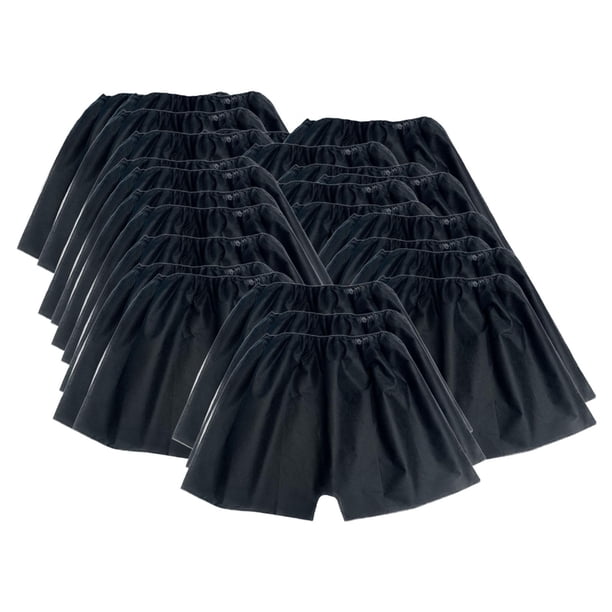 50 bóxers desechables para hombre, cómodos, envueltos individualmente y transpirables. Negro