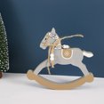 thumbnail image 3 of ColoMX Casa Adorno de caballos de madera Mini Rocking Horse Adornment Small Baby Shower Regalo, 3 of 7