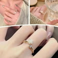 thumbnail image 4 of UOYOTT Fashion Rose Flower Rings For Women Korean Style Opening Finger Adjustable V6R4, 4 of 5