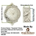 thumbnail image 6 of Shristy Hardware "Hezekiah" Brass Manual Old Fashioned Door Bell – Vintage Twist Bell with Key Plate – Mechanical Doorbell for Home – (Pack of Satin Nickel Finish) PT-2, 6 of 6