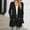46#Black, variant on Dwaogom Women's 2024 Fall Winter Long Sleeves Open Front Solid Color Knitted Sweater Cardigan Coat Outwear
