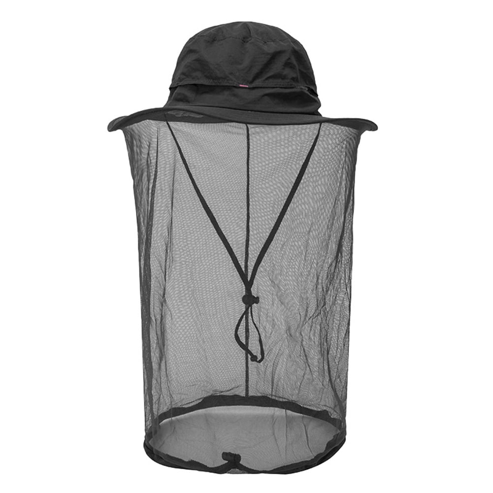 Mosquito Insect Head Net WITH HAT Wasp Bug Hat Mesh Camping Fishing Hat Camping 