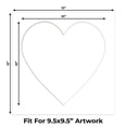 thumbnail image 2 of White Picture Frame Mat for 12x12 Frames - Heart Opening for 10x10 Photos - 25 Mats, 2 of 7