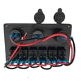 thumbnail image 1 of Scienceny Panel de interruptores de coche desmontable, reemplazo de 6 bandas, voltímetro de vehículo automotriz modificado, accesorios de pieza con tapa Paneles de instrumentos para automóviles Scienceny VI020701-00B, 1 of 6