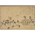 thumbnail image 3 of Motsurin Jōtō 14x11 Black Modern Framed Museum Art Print Titled - Festival of Insects (C. 1615-1868), 3 of 5