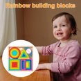 thumbnail image 4 of Juguetes De Bloques De Construcción De Arco Iris Apilables De Madera Para Niños De Más De 2 Años, Juguete Sensorial Montessori Anidado De Arco Iris, Clasificación De Formas De Color, Bloques De Rompec Muyoka Hogar, 4 of 7