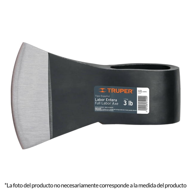 Hacha labor entera, 4 lb, sin mango Truper Truper LE-4