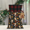 thumbnail image 5 of Rocae Autumn Fox Print Christmas Drawstring Linen Gift Bag with Drawstrings Treat Bag Goody Present Bags for Christmas Party Favor, 5 of 8