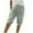 Army Green, variant on Aboser Womens Cotton Bermuda Shorts Casual Elastic Waist Long Shorts Below the Knee Beach Shorts Fashion Striped Print Lounge Shorts with Pockets